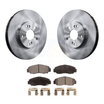 Front Disc Brake Rotors And Ceramic Pads Kit For Honda Accord K8T-104104