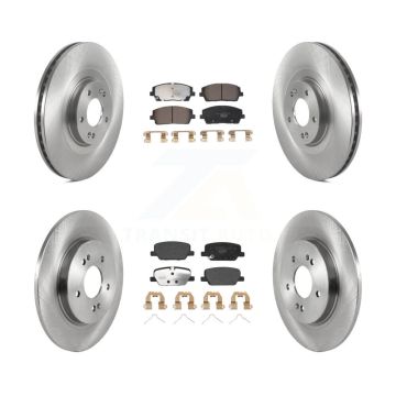 Front Rear Disc Brake Rotors And Ceramic Pads Kit For Hyundai Palisade Kia Telluride K8T-104120