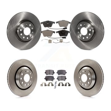 Front Rear Disc Brake Rotors And Ceramic Pads Kit For Volkswagen CC K8T-104122