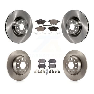 Front Rear Disc Brake Rotors And Ceramic Pads Kit For Volkswagen CC K8T-104123