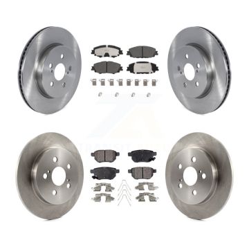 Front Rear Disc Brake Rotors And Ceramic Pad Kit For 2020-2022 Toyota Corolla Prius Prime K8T-104125