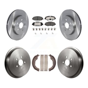 Front Rear Disc Brake Rotors Ceramic Pads And Drum Kit For 2019 Toyota Corolla 2.0L K8T-104130