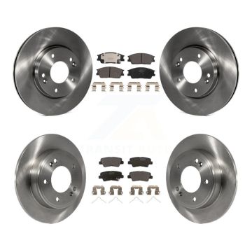 Front Rear Disc Brake Rotors And Ceramic Pads Kit For Hyundai Venue Kia Soul K8T-104158