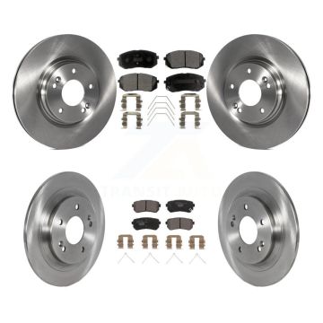Front Rear Disc Brake Rotors And Ceramic Pads Kit For Hyundai Kona Kia Seltos K8T-104160