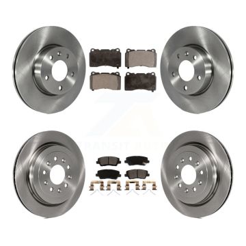 Front Rear Disc Brake Rotors And Ceramic Pads Kit For 2019 Cadillac ATS Base K8T-104166