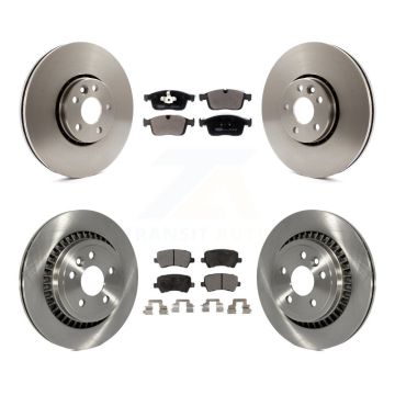Front Rear Brake Rotors Ceramic Pad Kit For 17 Volvo XC60 With 328mm Diameter Rotor K8T-104170