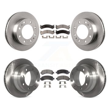 Front Rear Disc Brake Rotors And Ceramic Pads Kit For Chevrolet Express 4500 K8T-104175