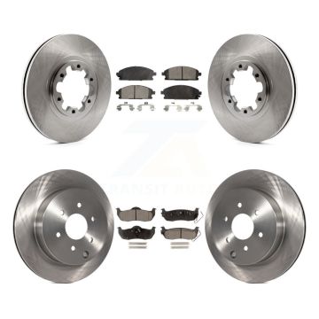 Front Rear Disc Brake Rotors And Ceramic Pads Kit For 2004 Nissan Pathfinder From 08 04 K8T-104177