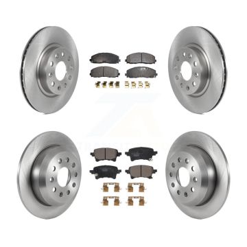 Front Rear Disc Brake Rotors And Ceramic Pads Kit For Jeep Wrangler K8T-104178