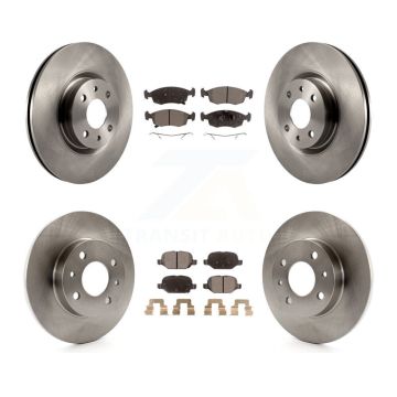 Front Rear Disc Brake Rotors And Ceramic Pads Kit For Fiat 500 K8T-104182