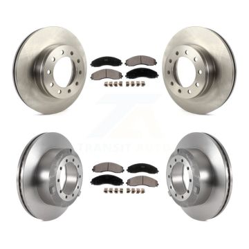 Front Rear Disc Brake Rotors And Ceramic Pads Kit For Ford F-450 Super Duty F-550 F-600 K8T-104186