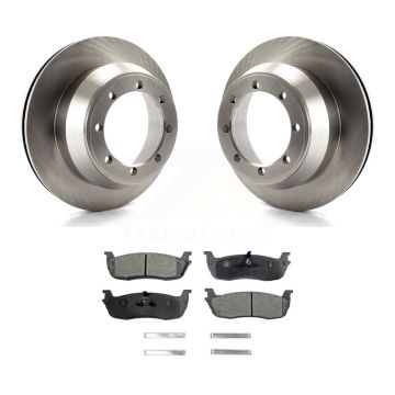 Rear Disc Brake Rotors And Ceramic Pad Kit For 2001-2003 Ford F-150 RWD With 8 Lug Wheels K8T-104193