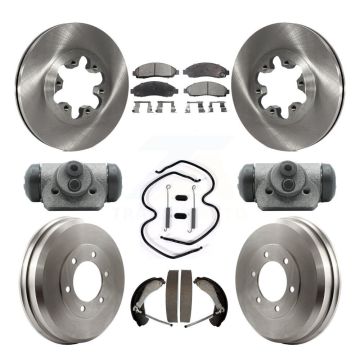 Front Rear Brake Rotor Ceramic Pad Drum Kit (9Pc) For Chevrolet Colorado GMC Canyon Isuzu K8T-104213