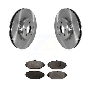 Front Brake Rotors Ceramic Pad Kit For 2015-2020 Mercedes-Benz C300 Without Sport Package K8T-104218