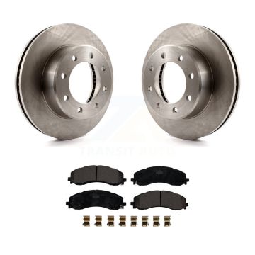 Front Disc Brake Rotors And Ceramic Pads Kit For Ram 2500 3500 K8T-104226