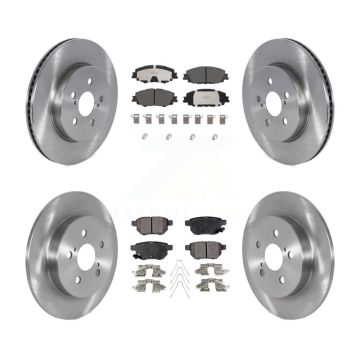 Front Rear Brake Rotors Ceramic Pad Kit For Toyota Corolla 2.0L With Manual Parking K8T-104240