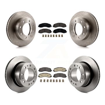 Front Rear Disc Brake Rotors And Ceramic Pads Kit For Ram 2500 3500 K8T-104260