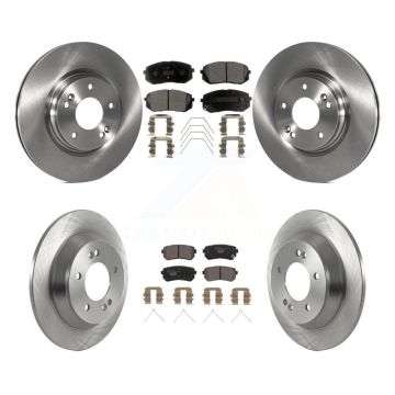 Front Rear Brake Rotor & Ceramic Pad Kit For 18-21 Hyundai Kona Ultimate Limited with FWD K8T-104302