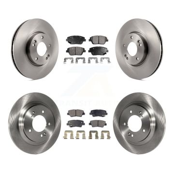 Front Rear Brake Rotors Ceramic Pad Kit For 15 Hyundai Sonata With Electric Parking K8T-104313