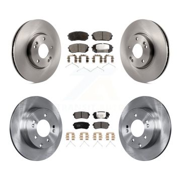 Front Rear Brake Rotors Ceramic Pad Kit For 2016 Hyundai Sonata With Manual Parking K8T-104314