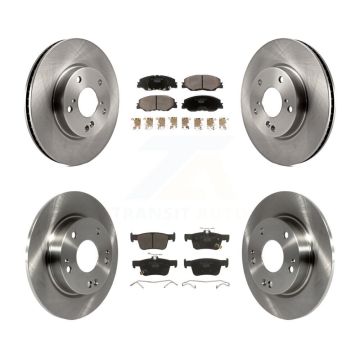 Front Rear Brake Rotors Ceramic Pad Kit For Honda Civic LX Sport EX Touring K8T-104317