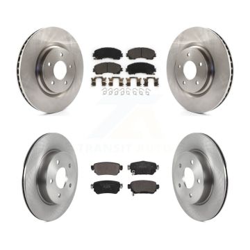 Front Rear Brake Rotors Ceramic Pad Kit For Nissan Rogue FULL HYBRID EV-GAS (FHEV) engine K8T-104318