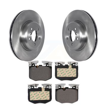 Front Disc Brake Rotors And Ceramic Pads Kit For 2019 BMW 330i With Blue Painted Calipers K8T-104336