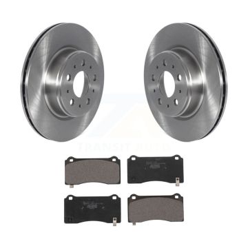 Front Disc Brake Rotor & Ceramic Pad Kit For 2017-2022 Tesla 3 With Gray Painted Calipers K8T-104337