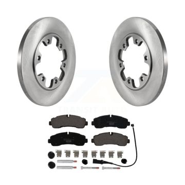 Rear Disc Brake Rotors And Ceramic Pads Kit For Ford Transit-350 HD With 6 Lug Wheels AWD K8T-104344