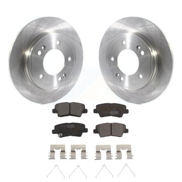 Rear Disc Brake Rotors And Ceramic Pads Kit For Kia Forte Hyundai Veloster K8T-104347