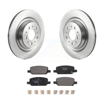 Rear Disc Brake Rotors & Ceramic Pad Kit For 2017-2022 Tesla 3 With Gray Painted Calipers K8T-104353