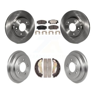 Front Rear Disc Brake Rotors Ceramic Pads And Drum Kit For 2020-2023 Hyundai Venue K8T-104356