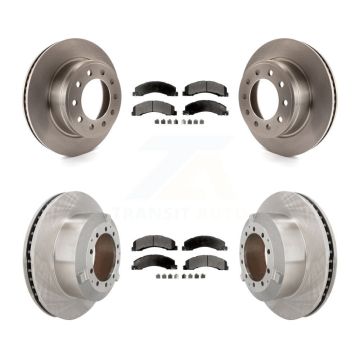 Front Rear Brake Rotor & Ceramic Pad Kit For Ram Dodge Sterling Truck 4500 5500 Bullet 45 K8T-104381