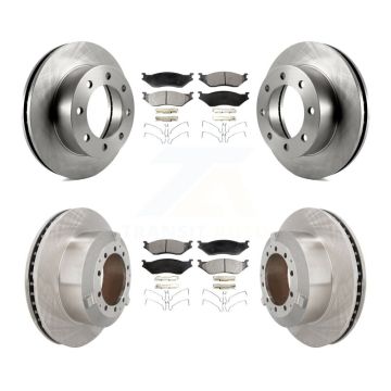 Front Rear Brake Rotors Ceramic Pad Kit For 05-09 Ford F-450 Super Duty With 8 Lug Wheels K8T-104382