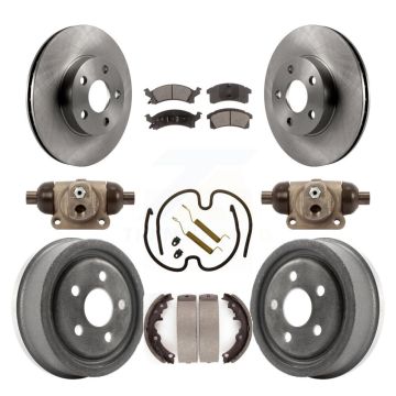 Front Rear Disc Brake Rotors Ceramic Pads And Drum Kit (9Pc) For Pontiac Sunfire K8T-104406