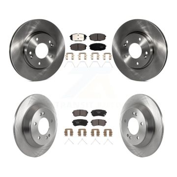 Front Rear Brake Rotors & Ceramic Pad Kit For 2022 Hyundai Kona With Manual Parking K8T-104408