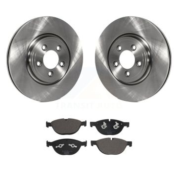 Front Disc Brake Rotor Ceramic Pad Kit For 2010 Jaguar XF With 326mm Diameter K8T-104413