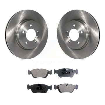 Front Brake Rotors Ceramic Pad Kit For 2001-2005 BMW 320i With 325mm Diameter Rotor K8T-104417