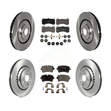 Front Rear Disc Brake Rotors And Ceramic Pads Kit For Audi S7 S8 K8T-104426