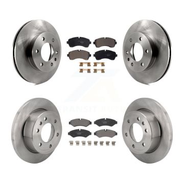Front Rear Brake Rotors Ceramic Pad Kit For Mercedes-Benz Sprinter 2500 3500 Freightliner K8T-104430