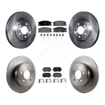 Front Rear Brake Rotors Ceramic Pad Kit For Dodge Charger With 370mm Diameter Rotor K8T-104431
