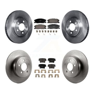 Front Rear Brake Rotors Ceramic Pad Kit For Dodge Charger With 370mm Diameter Rotor K8T-104432