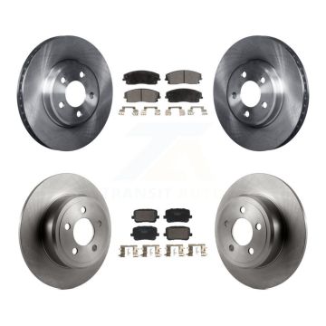Front Rear Brake Rotors Ceramic Pad Kit For Dodge Charger With 370mm Diameter Rotor K8T-104433