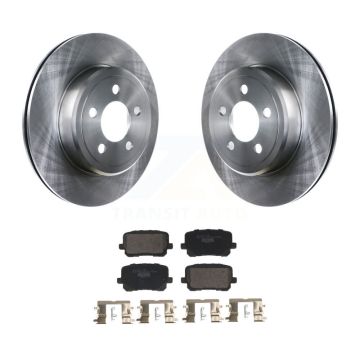 Rear Brake Rotors Ceramic Pad Kit For 17-18 Dodge Charger With 370mm Diameter Front Rotor K8T-104436