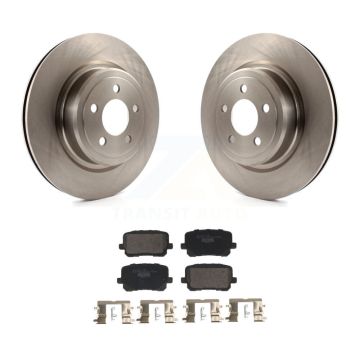 Rear Brake Rotors Ceramic Pad Kit For 20-23 Dodge Charger With 370mm Diameter Front Rotor K8T-104437