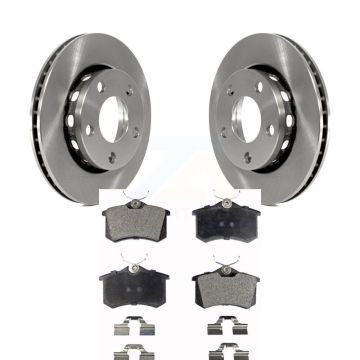 Rear Disc Brake Rotor And Ceramic Pad Kit For 2002 Audi S4 With 256mm Diameter K8T-104439