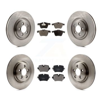 Front Rear Brake Rotor & Ceramic Pad Kit For 2016 Jaguar XJ L Portfolio/R-Sport with 3.0L K8T-104449