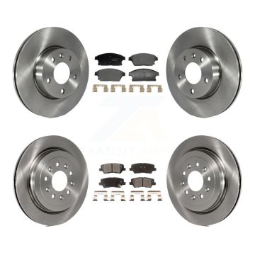 Front Rear Brake Rotor & Ceramic Pad Kit For Cadillac ATS With 300mm Diameter K8T-104454