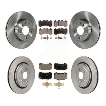 Front Rear Brake Rotor Ceramic Pad Kit For Cadillac ATS V With 300mm Diameter K8T-104456