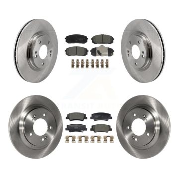 Front Rear Disc Brake Rotors And Ceramic Pads Kit For Hyundai Sonata Kia K5 K8T-104459